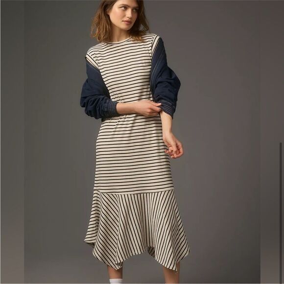 Anthropologie/ Daily Practice striped backless summer dress size S - Picture 3 of 9